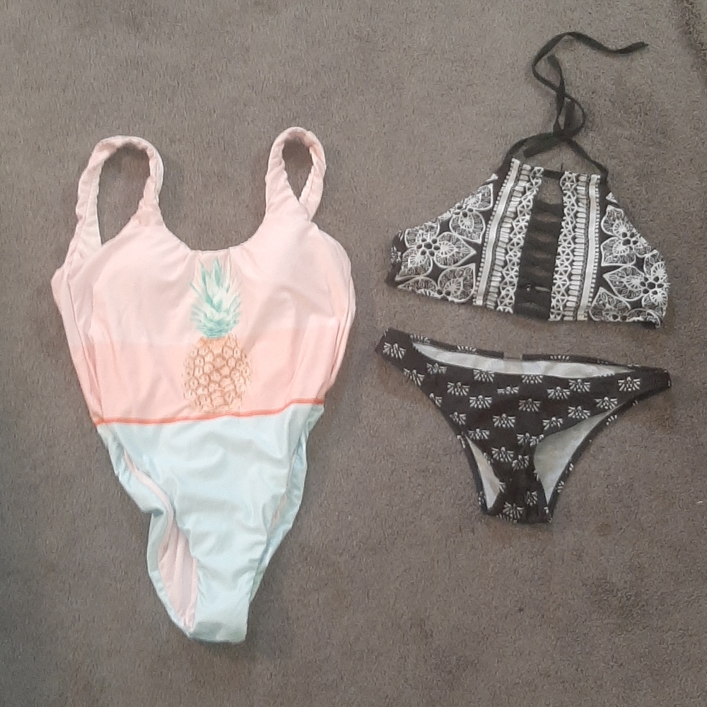 (1) bikini & (1) one piece swimsuit